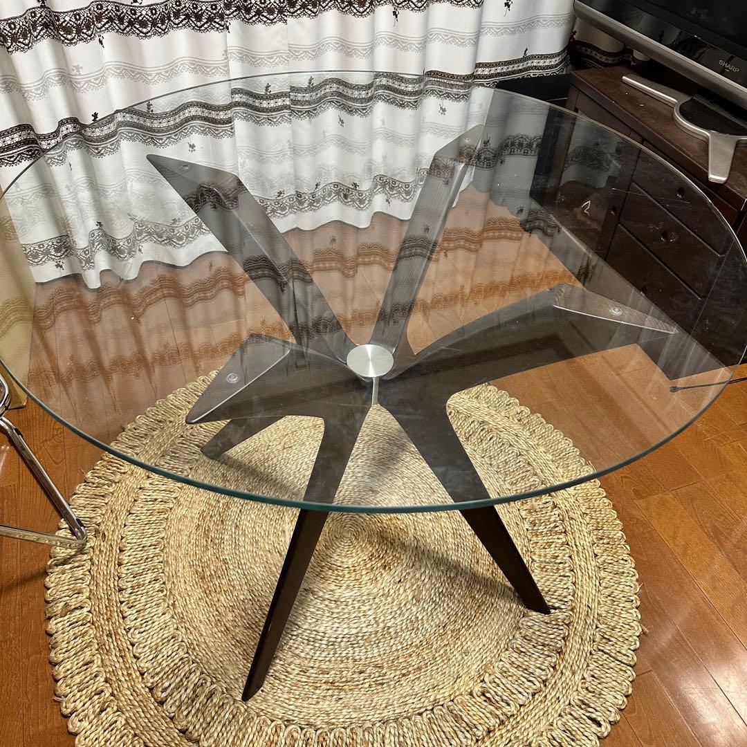 カリガリス ガラステーブル 110