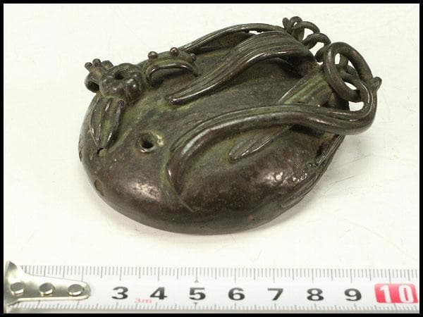 古銅 石草花 水滴 文房四宝(K-YC534)