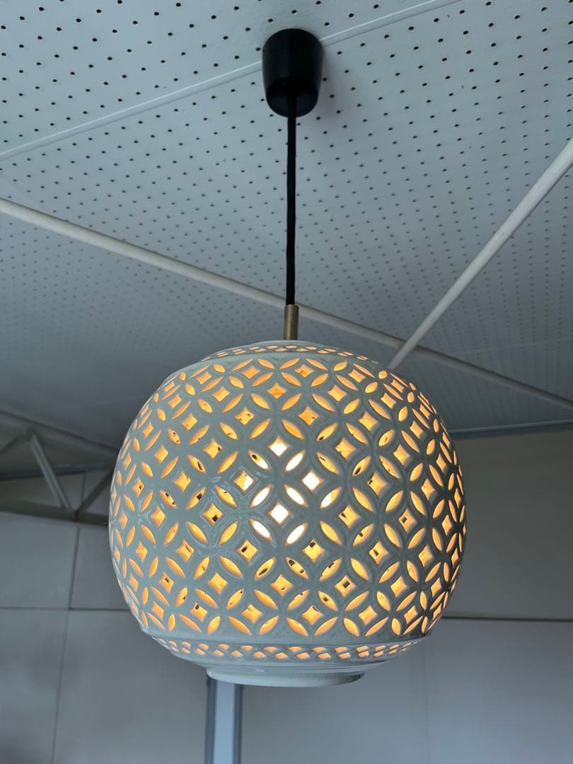 ジャパニーズモダン　陶器製　ペンダントランプ　照明　オーデリック　ヴィンテージ