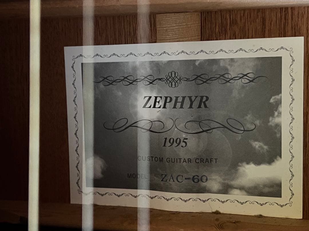 激レアZEPHYR ZAC-60アコースティックギターほぼ未使用ケース付き