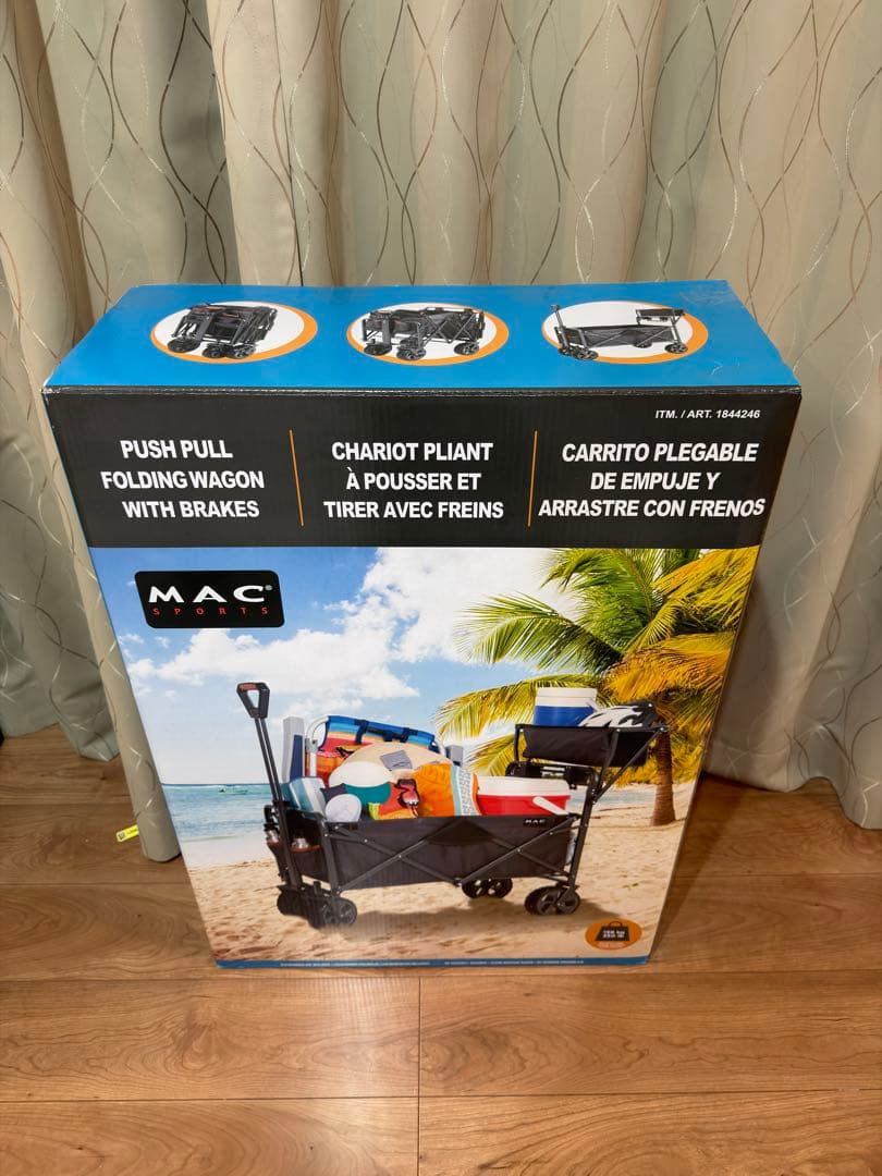 マックスポーツ 折り畳みワゴンXL　ブラックグレー MAC SPORTS