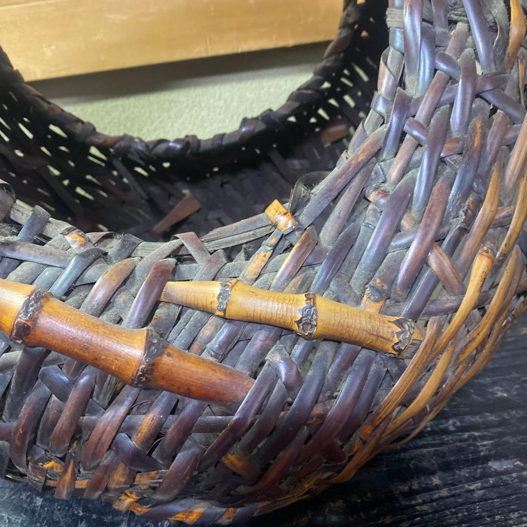 竹製 丸型花生　 中型