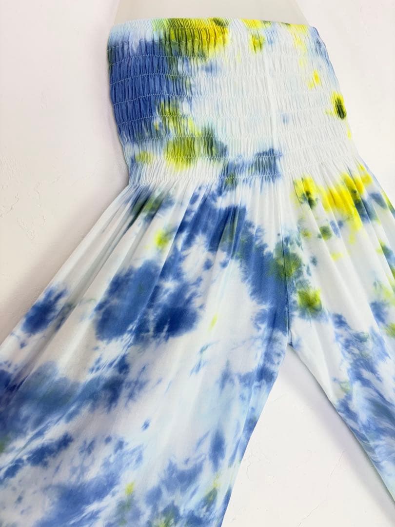 【一点もの】サルエルパンツ　ハンドメイド染め　曼荼羅　パープル