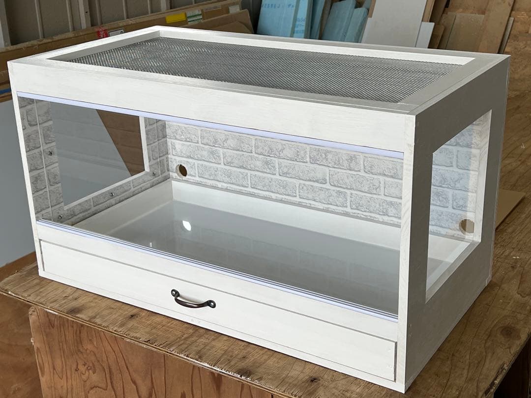 新品　送料込　木製ケージ　引出し付　ハリネズミ　ハムスター　小動物　カスタムに！