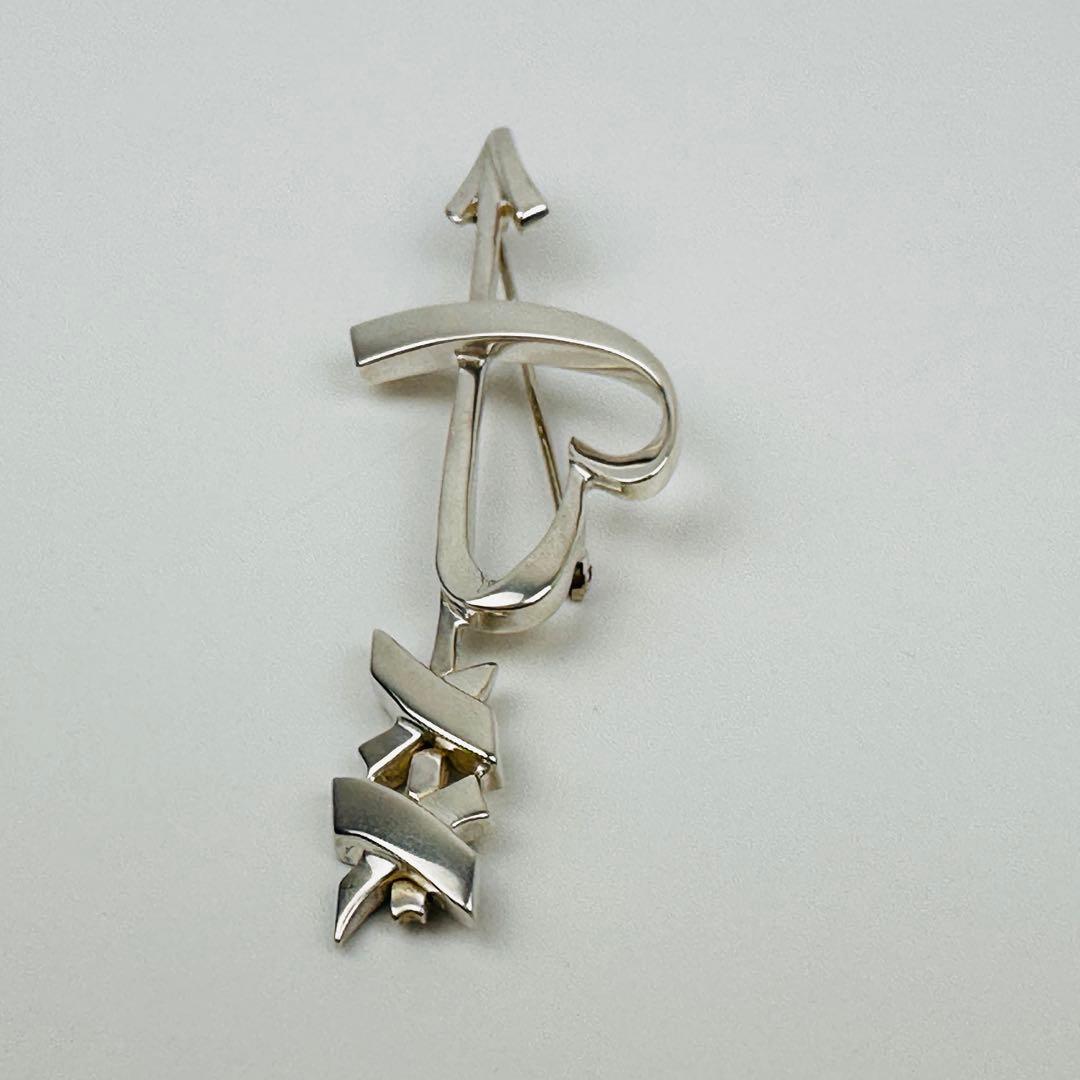 美品　ティファニー　ハートと矢のブローチ　ラヴィングハートアロー　シルバー925