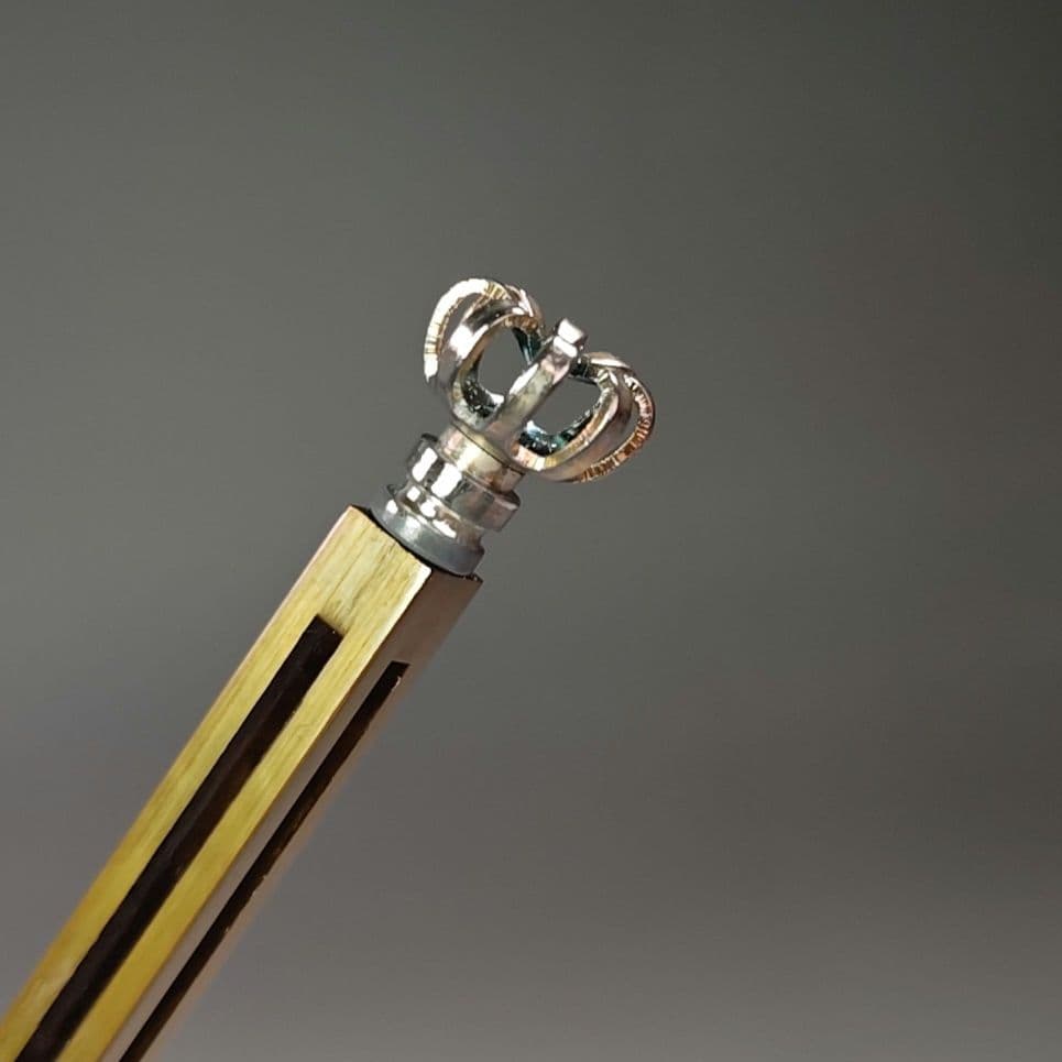 イ578 火箸『金工師　木村清五郎』『菊頭四方すかし飾火箸　共箱』茶道具