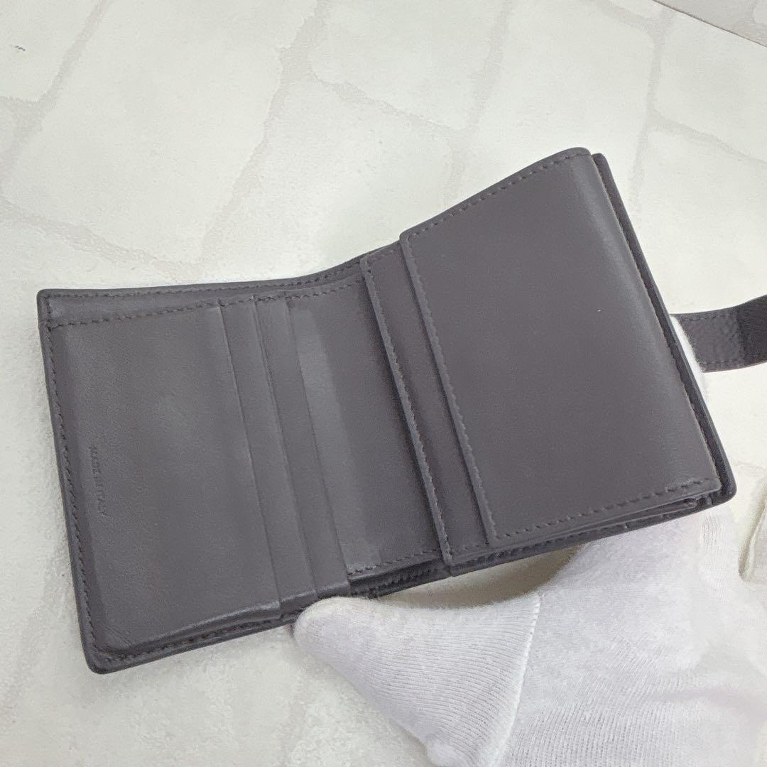 美品✨CELINE セリーヌ 折財布 スモールストラップウォレット グレー 箱付