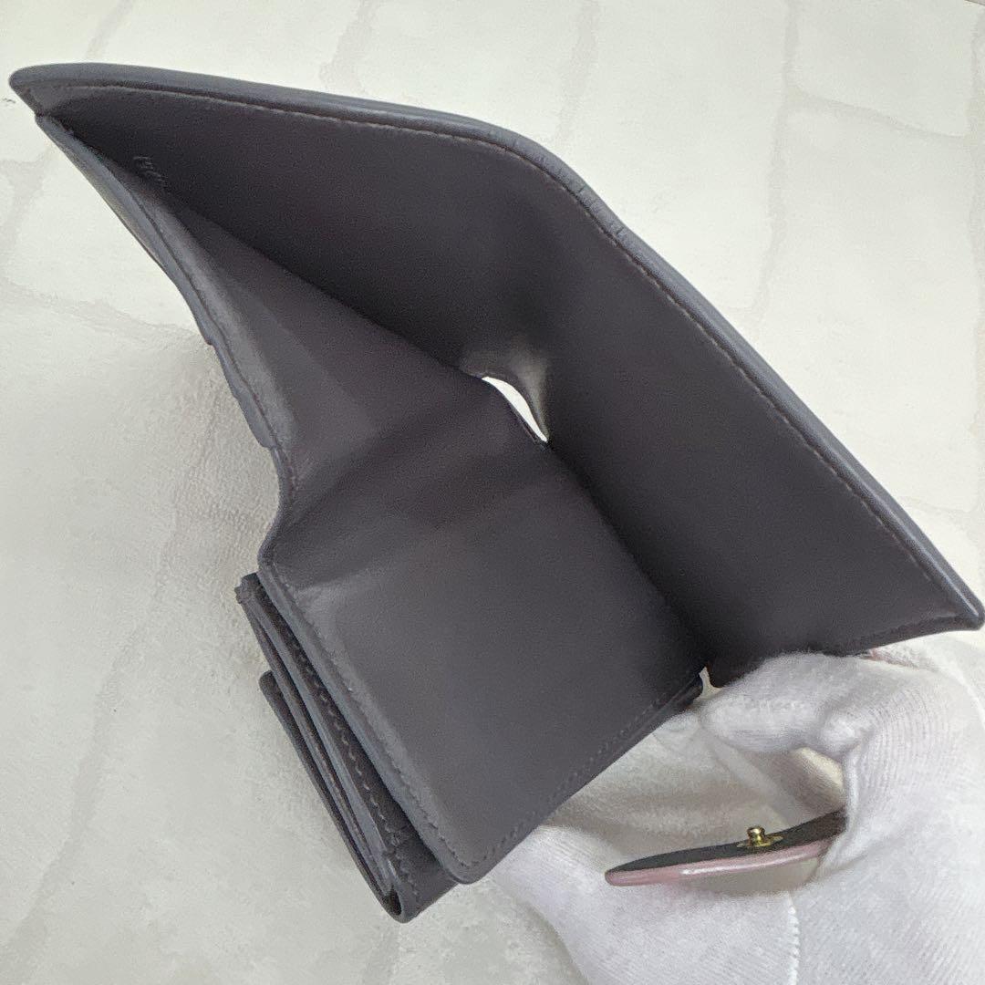 美品✨CELINE セリーヌ 折財布 スモールストラップウォレット グレー 箱付