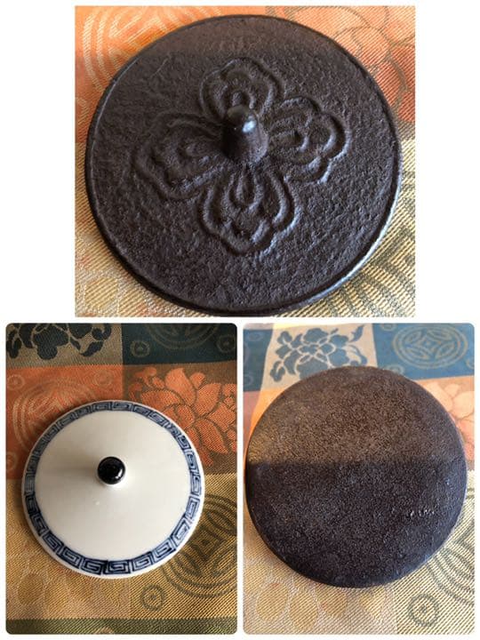 浄義　七宝　銚子　鉄瓶　共箱　 陶器蓋付き