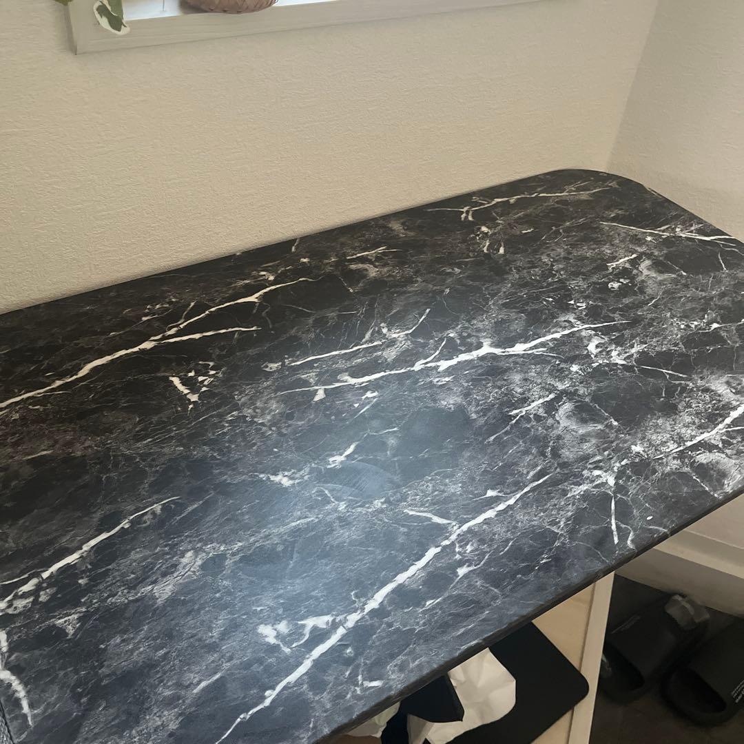 大理石風モダンダイニングテーブル　昇降テーブル　タンスのゲン