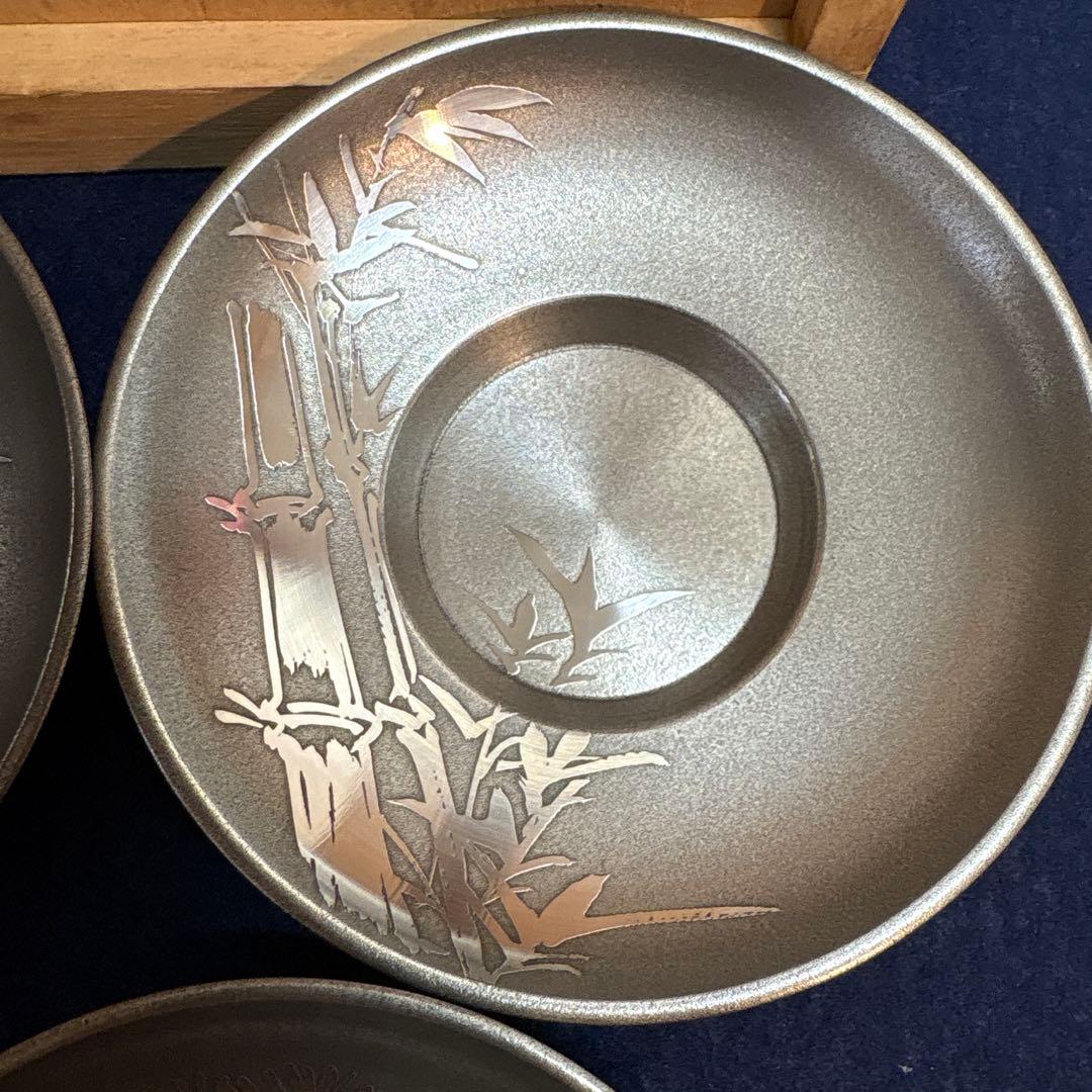 ア*️様 乾茂號造　本錫茶道具セット 急須 茶筒 茶托