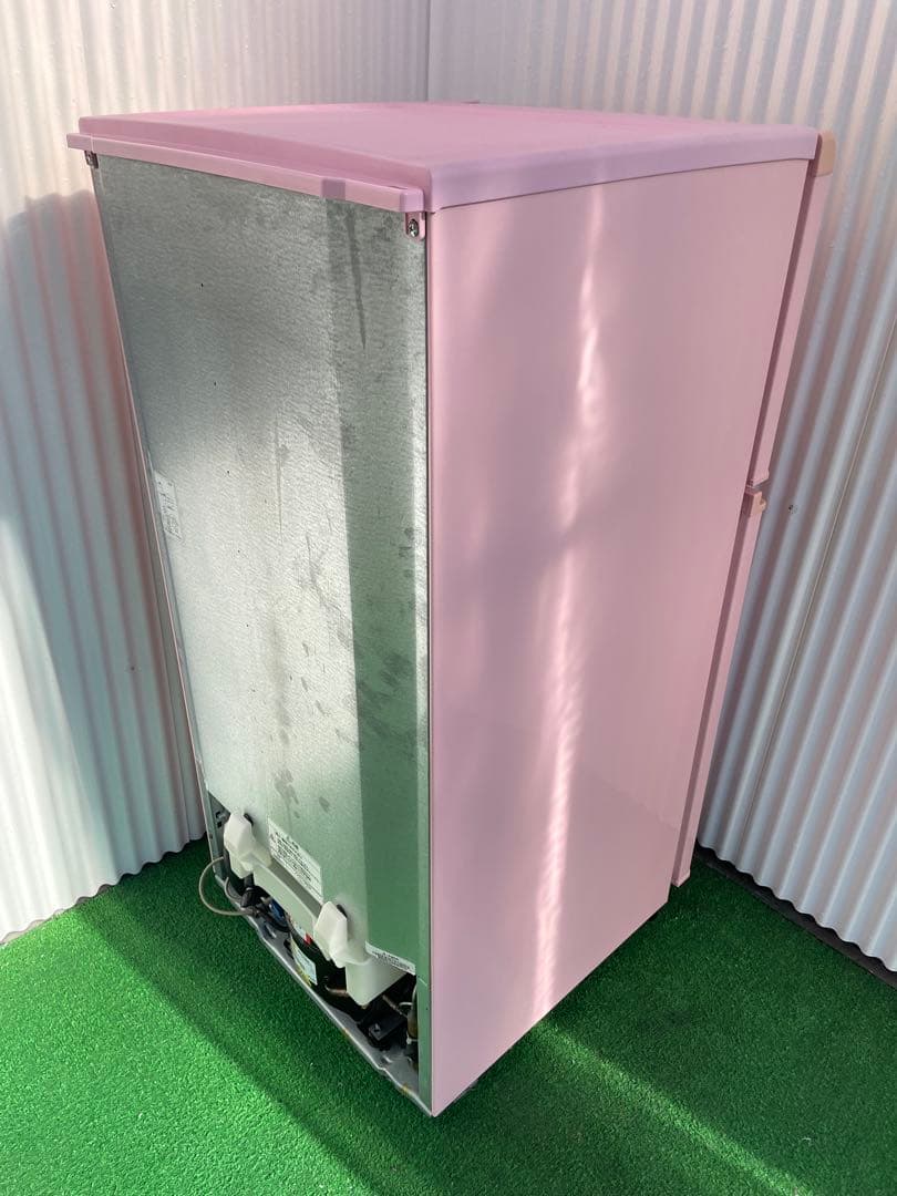 916 ハイアール おしゃれピンク 2ドア冷蔵庫 98L インテリア レトロ