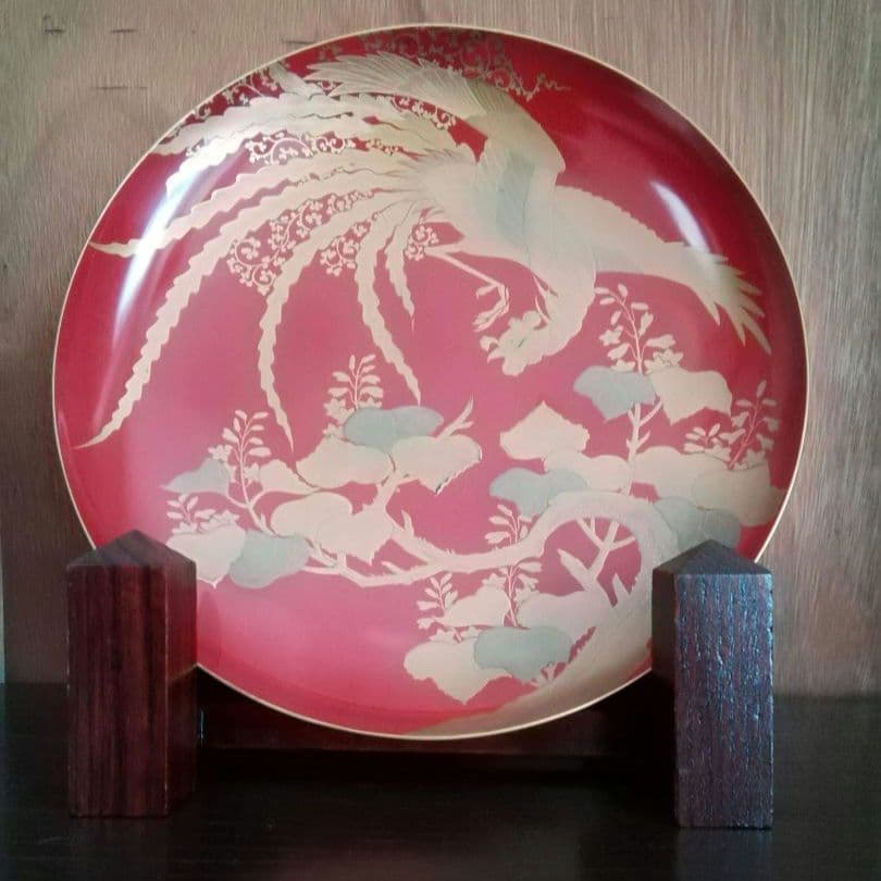 漆工芸　朱漆　金蒔絵　木盃⑥　江戸から明治時代　七組盃のひとつ