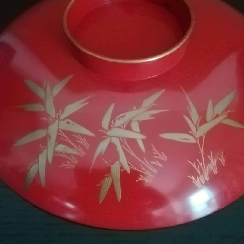 漆工芸　朱漆　金蒔絵　木盃⑥　江戸から明治時代　七組盃のひとつ