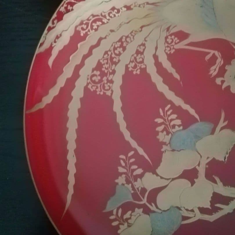 漆工芸　朱漆　金蒔絵　木盃⑥　江戸から明治時代　七組盃のひとつ