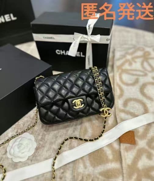 CHANEL MAKE UP ブラックレザー ショルダーバッグ ノベルティ
