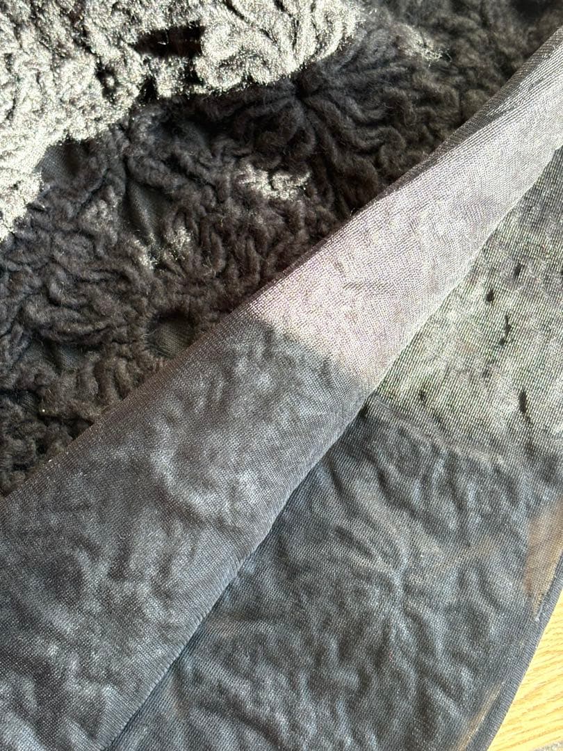 【希少美品】コムデギャルソン ウール仕立てスカートS(日本M)ネイビー(濃紺)