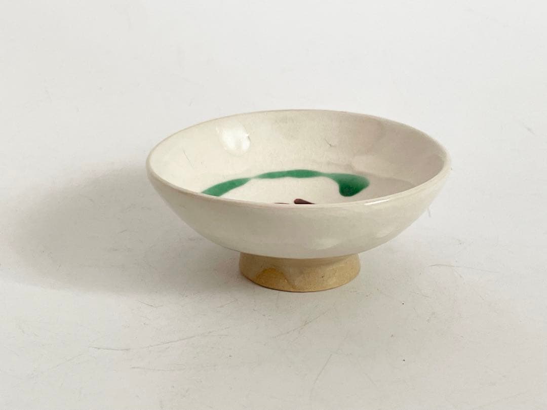 陶芸家　小山冨士夫　酒觴　宋赤絵写　花　ぐい呑　盃　酒器　鎌倉　共箱