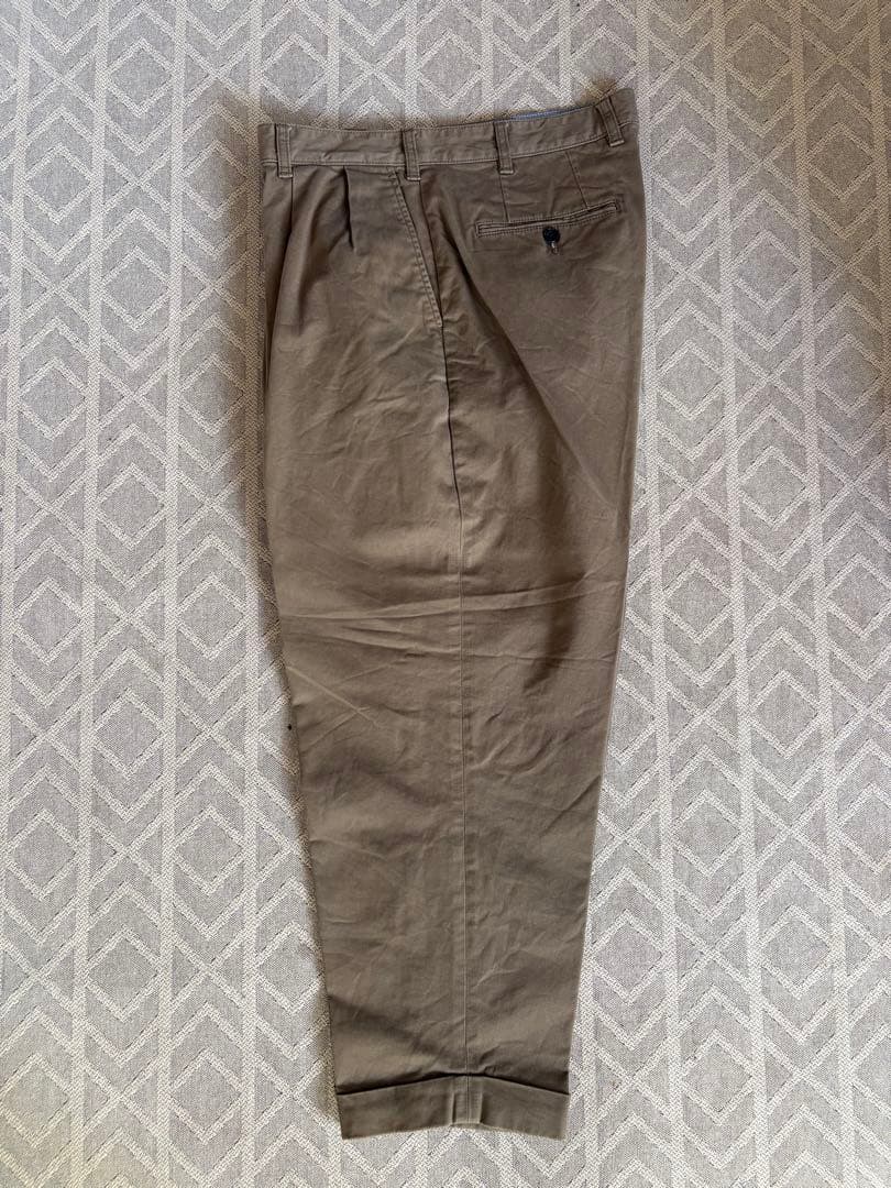 パンツ BEAMS 2 Pleats Tapered Twill