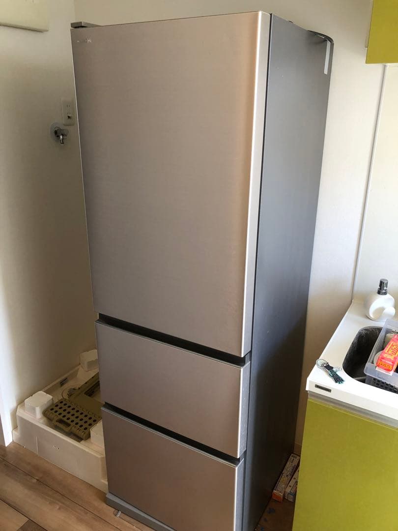 20年製 日立 375L 3ドア 冷蔵庫 R-V38KVL(K)