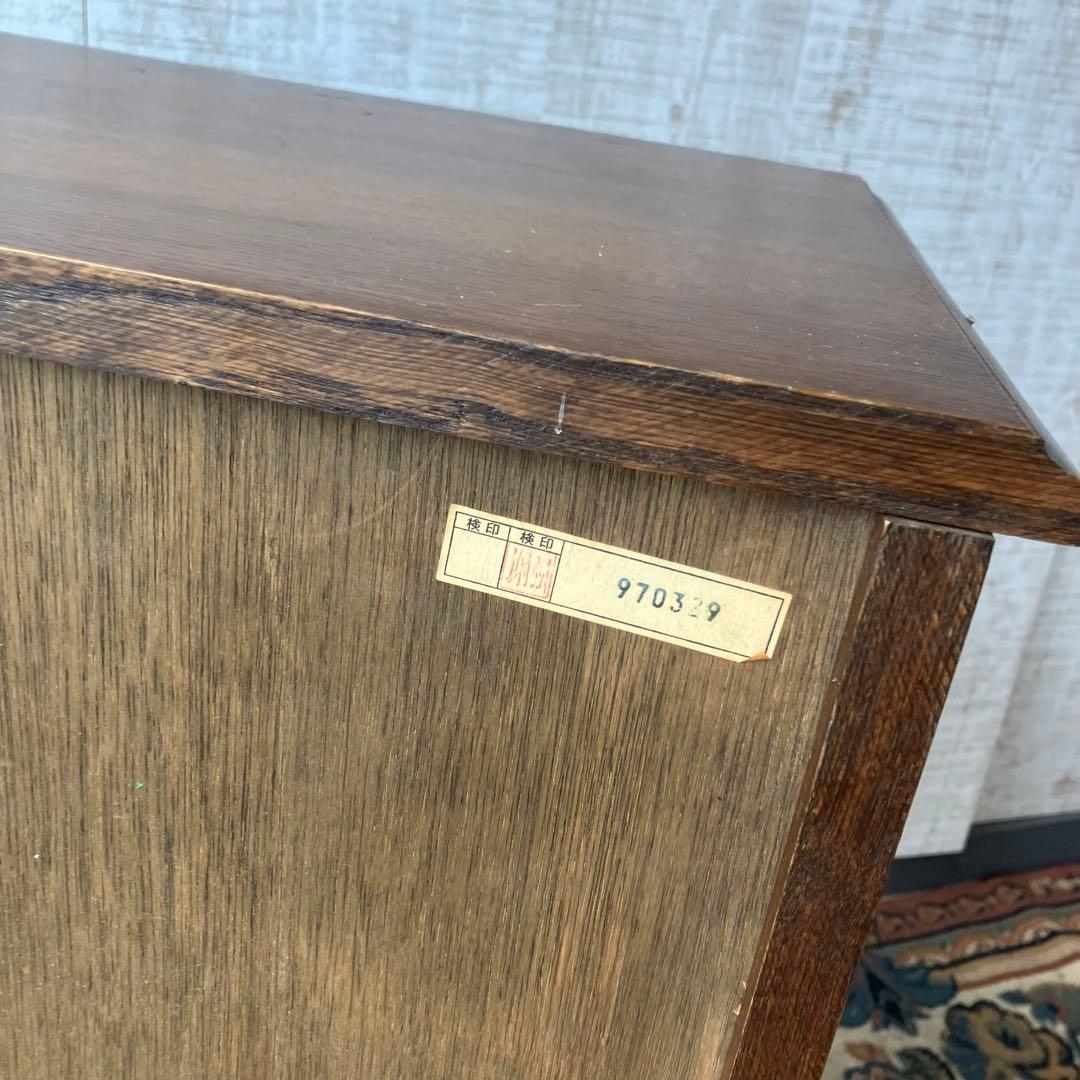 昭和レトロ 木製コンソールテーブル コールキャビネット 電話台 花台チェスト