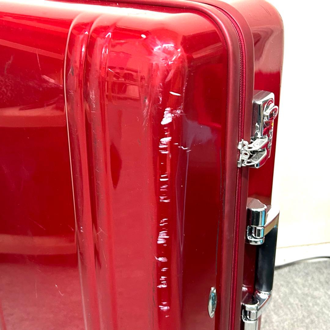 ゼロハリバートン 4輪 キャリーケース レッド 大容量 傷あり ZRPシリーズ