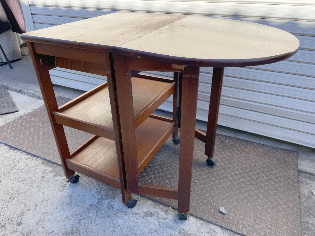 ★ 昭和レトロ 古家具 バタフライワゴン キッチンワゴン テーブルワゴン