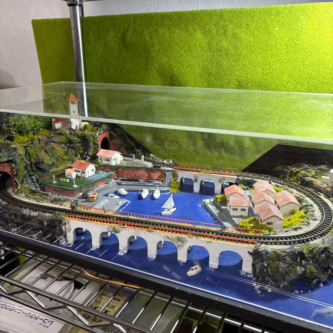 値下げ！　Nゲージ鉄道模型ジオラマ　港の風景