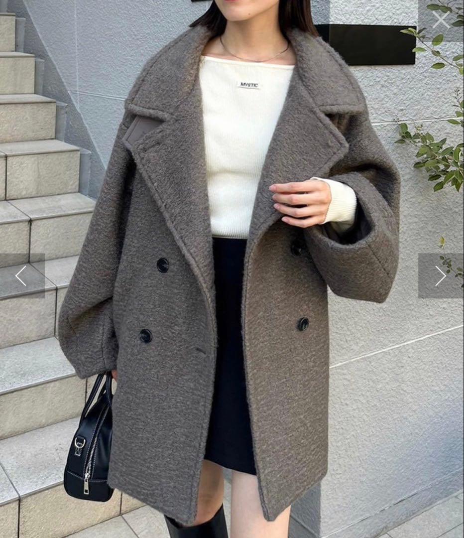 【タグ付き未使用】mystic シャギーミドルコート 2