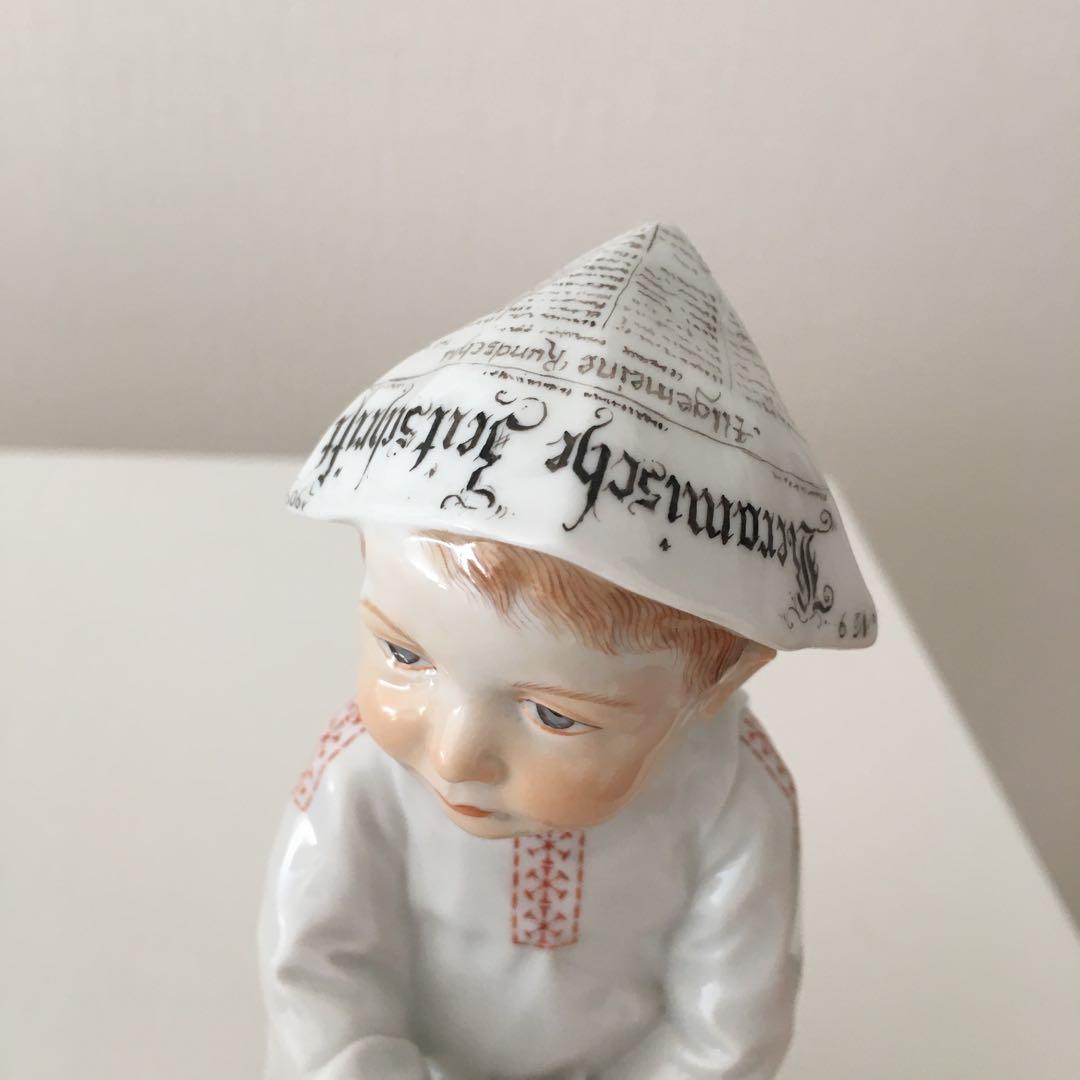 マイセン 陶器 人形 ヘンチェルシリーズ　木馬に乗る子供