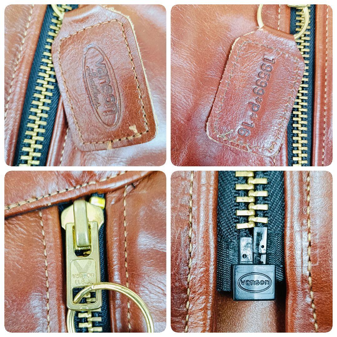 VANSON Bオクタゴン シングルライダース 34 ライナー 19599P16