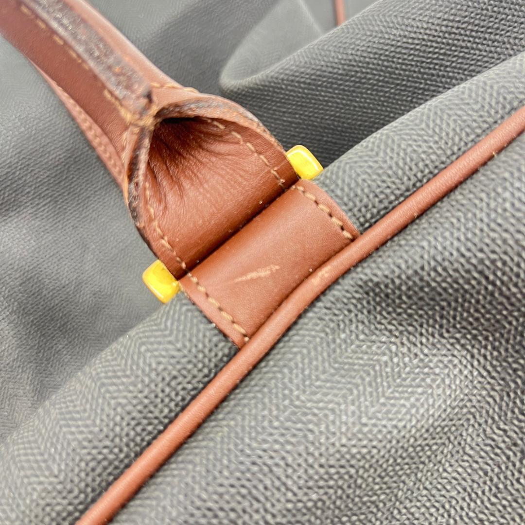 ダンヒル ボストンバッグ キャンバス レザー 大容量