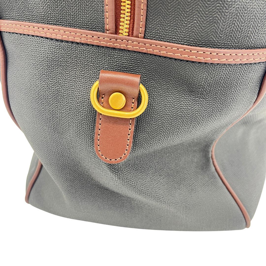 ダンヒル ボストンバッグ キャンバス レザー 大容量