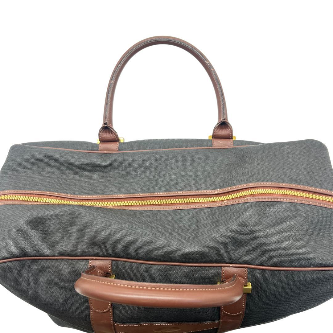 ダンヒル ボストンバッグ キャンバス レザー 大容量