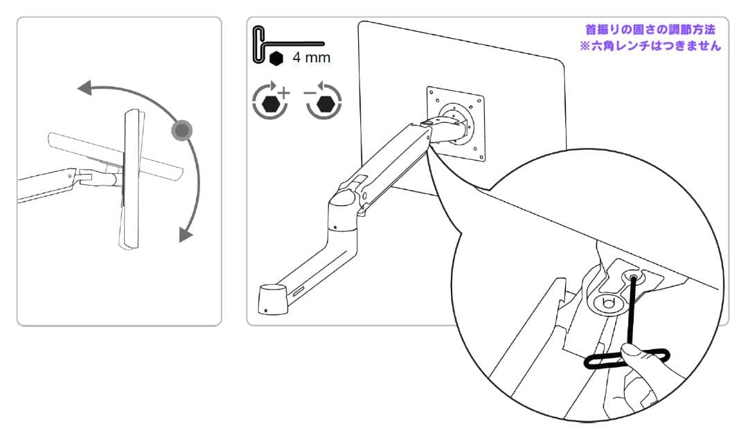 【エルゴトロンOEM】Amazonベーシック モニターアーム シングル ブラック