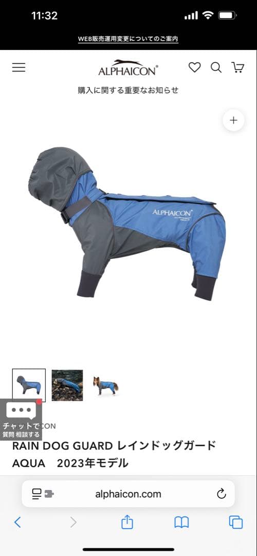 アルファアイコン　RAIN DOG GUARD AQUA 2023年モデル