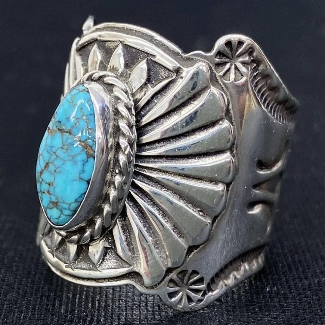 NAVAJO Sunshine Reeves キングマンターコイズリング 19号