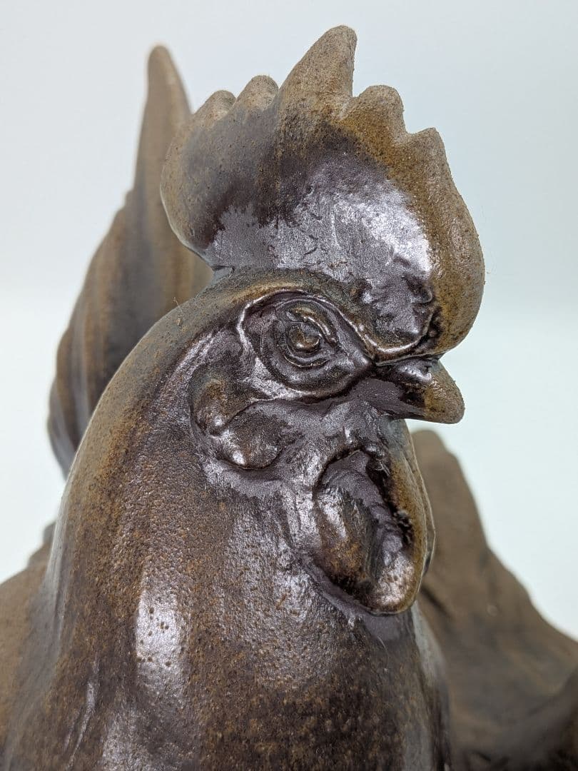 武用君彦 備前焼 干支置物「癸酉」 共箱共布栞 酉年 鶏 ニワトリ 鳥 縁起物