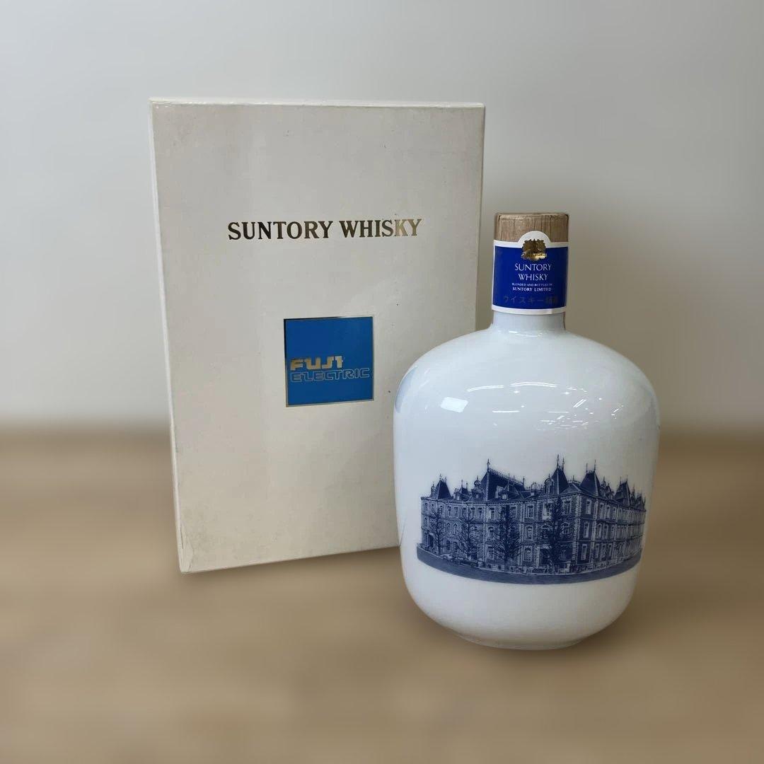 未開栓 サントリーウイスキー特級 富士電機60周年記念 陶器ボトル 外箱付き