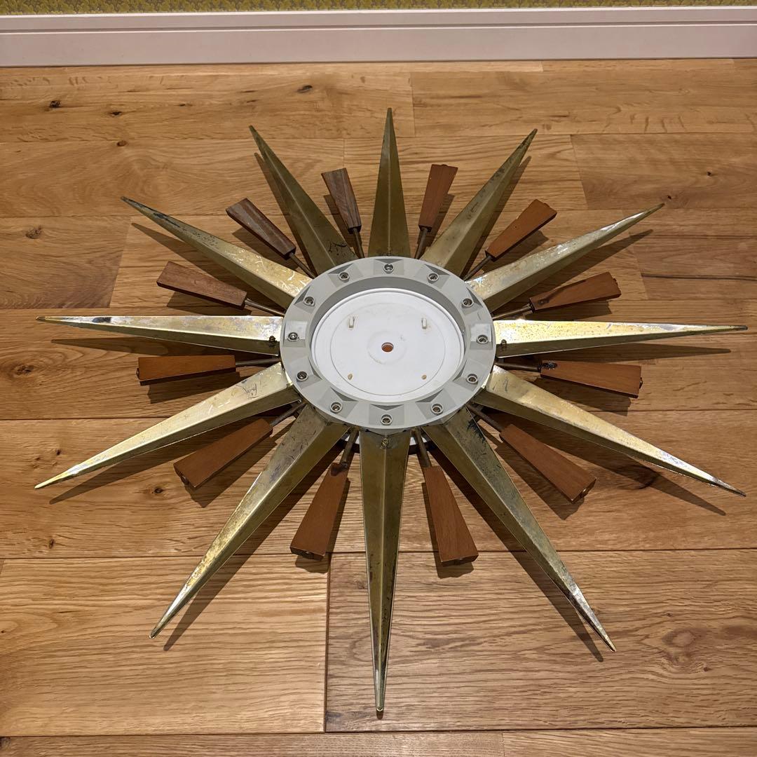 貴重 60s イギリスアンティーク MEC サンバースト ウォールミラー