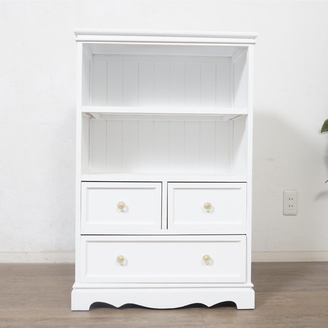 クリスタル取っ手　　キャビネット　オープンラック　チェスト　飾り棚