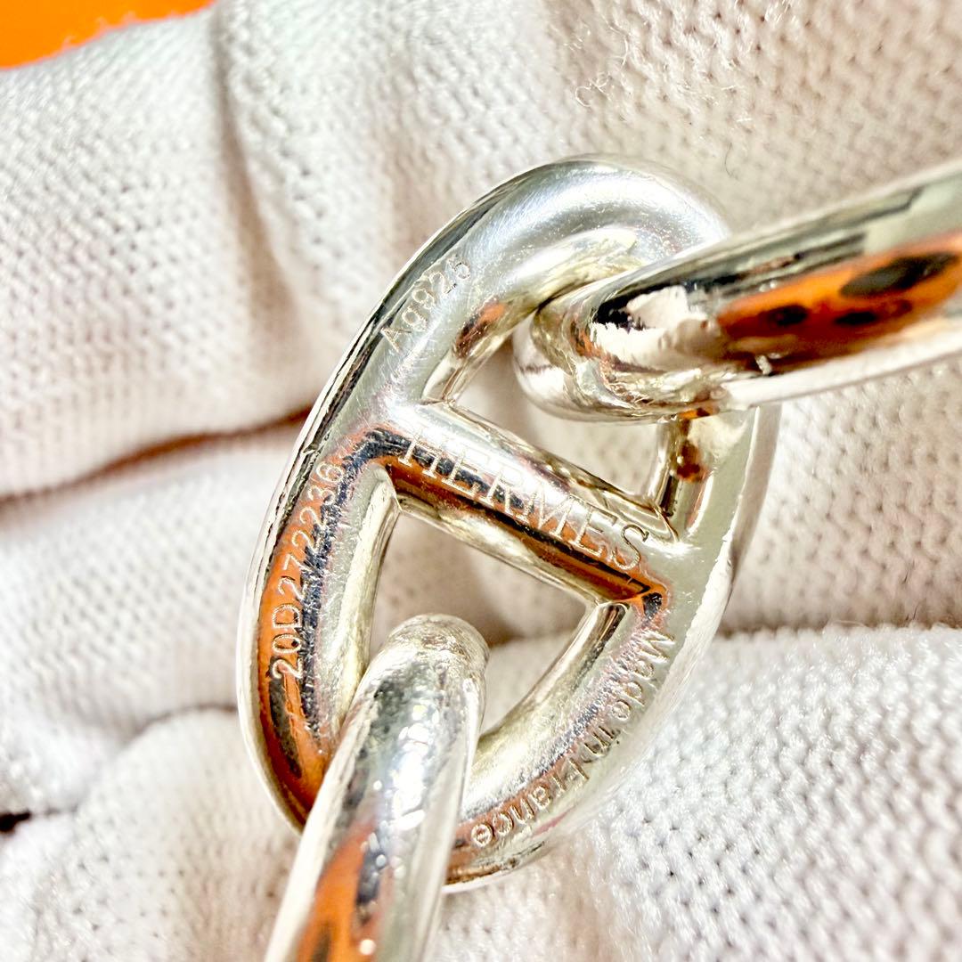 HERMES シェーヌダンクル 925 TGM 11コマ ブレスレット 箱付き