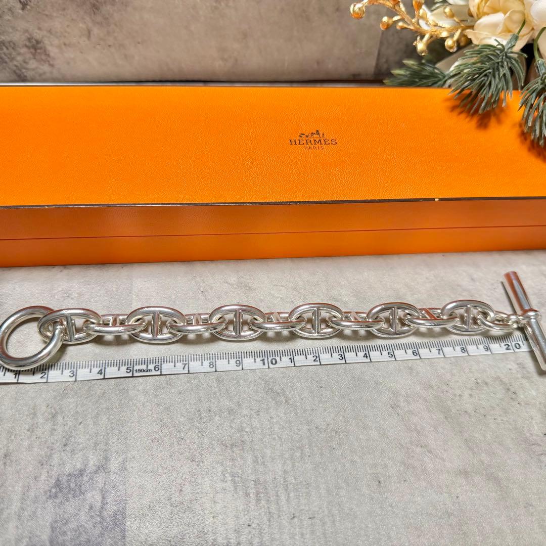 HERMES シェーヌダンクル 925 TGM 11コマ ブレスレット 箱付き