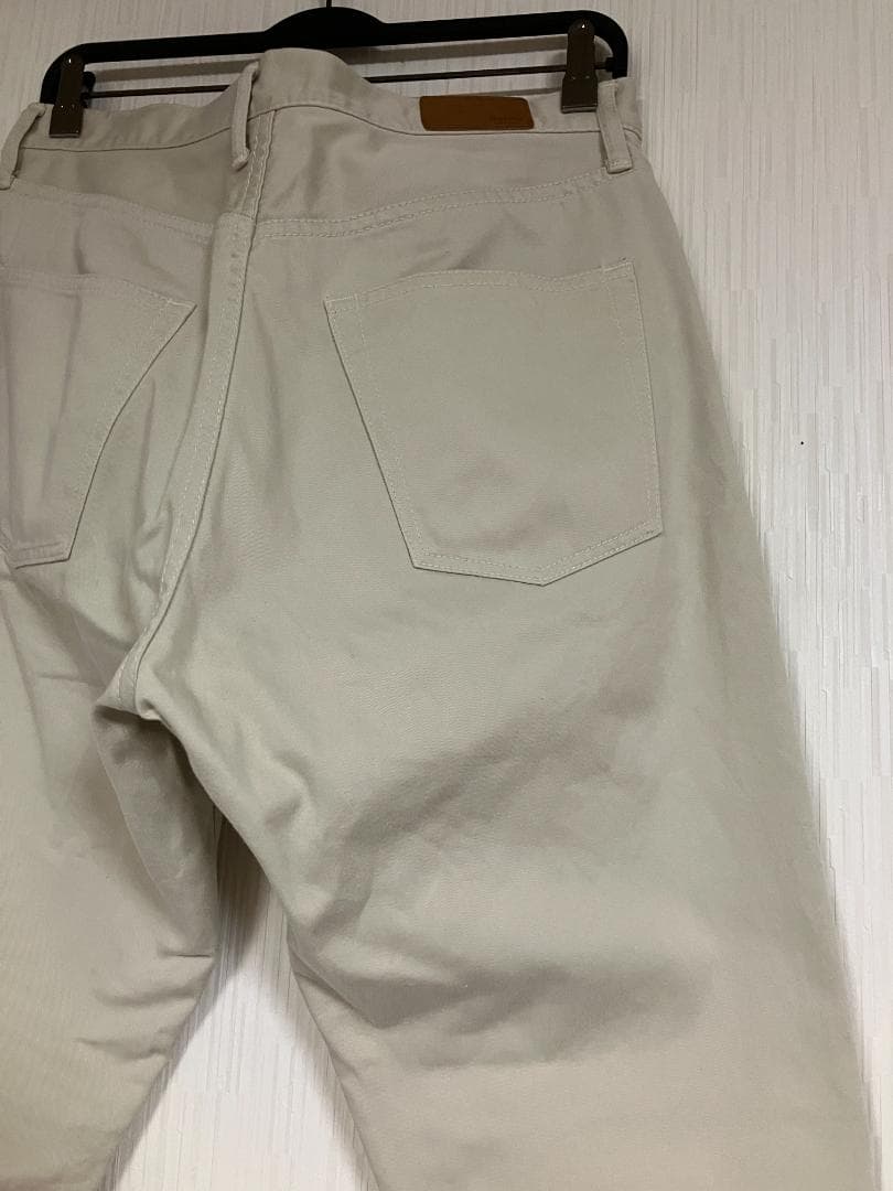 未使用級 sanca テーパード ベージュ デニム チノ L サンカ 日本製