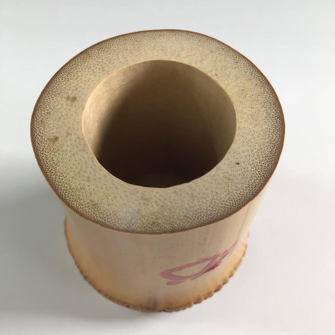 Ｒ１３１　蓋置　一双　『宗秦作』『大徳寺　松長剛山箱書』『竹蓋置』　共箱　茶道具