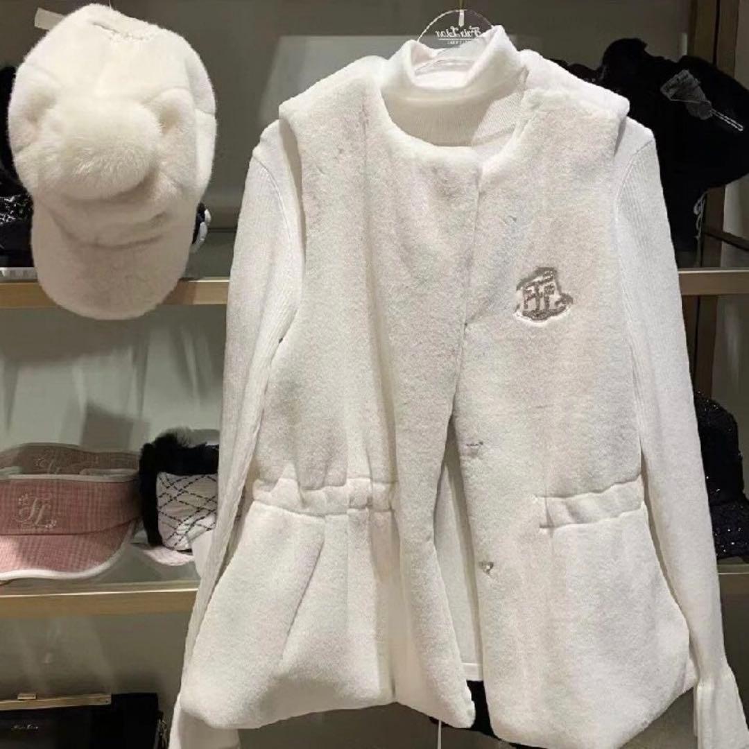 【♡】fairliar厚手ふわふわアウター　ベスト　ジャケット　モコモコ　ファー