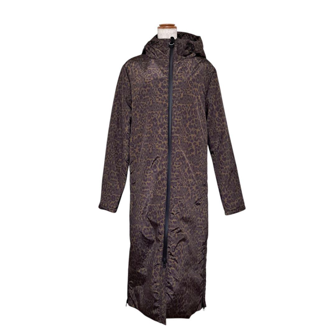 【新品タグ付】ムータマリン　UV撥水　フーデッドコート　サイズ4　S　レオパード