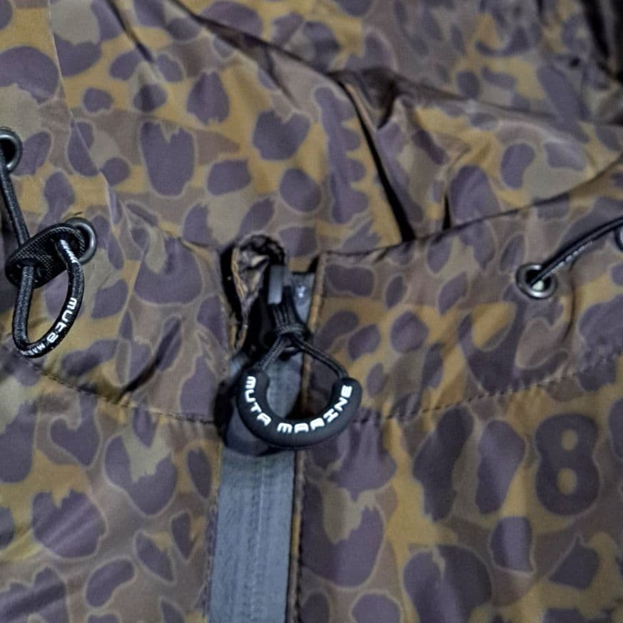 【新品タグ付】ムータマリン　UV撥水　フーデッドコート　サイズ4　S　レオパード