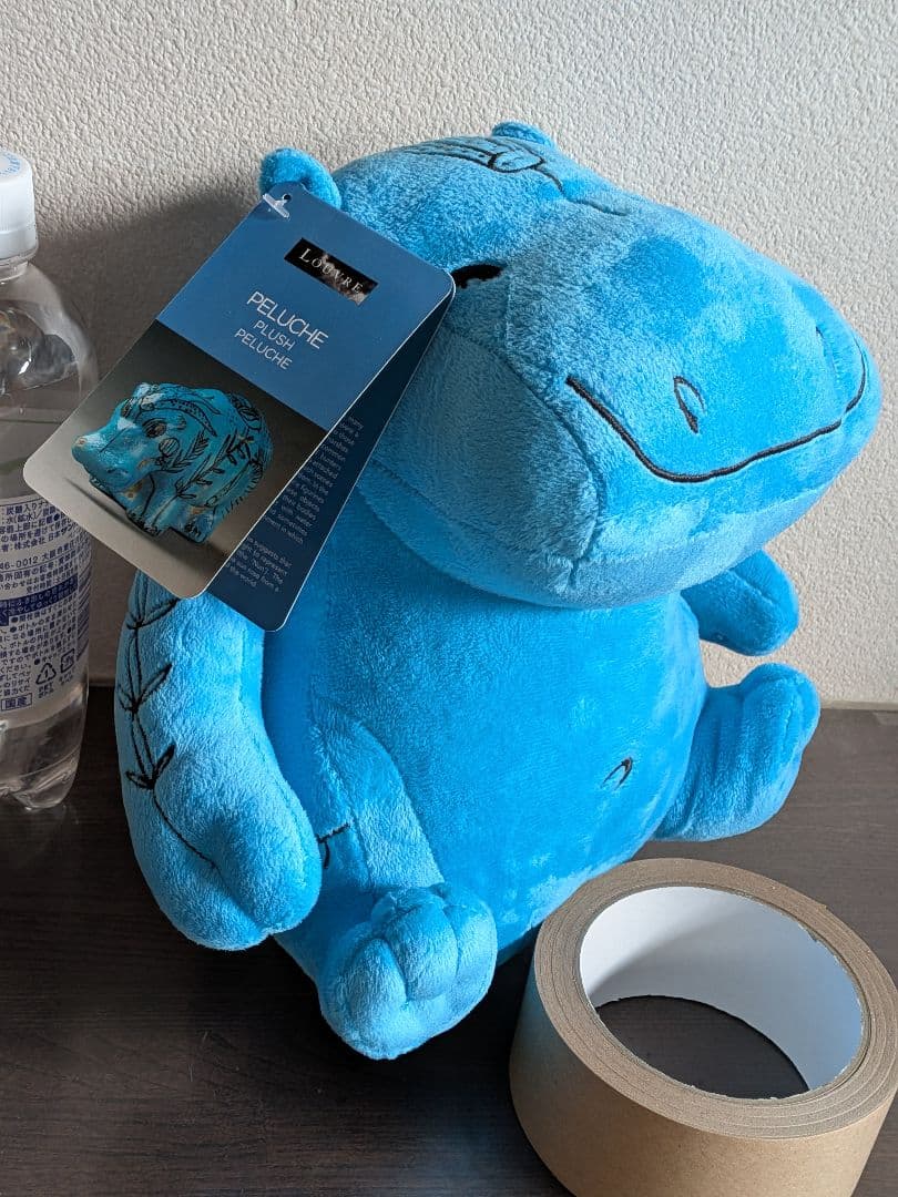 新品青いカバぬいぐるみ大サイズ１ルーブル美術館グッズ　古代エジプト　幸運
