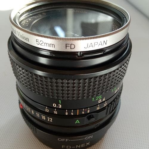 キャノンNEW FD 広角レンズをソニーミラーレスに使用　２８ＭＭ　Ｆ２．８